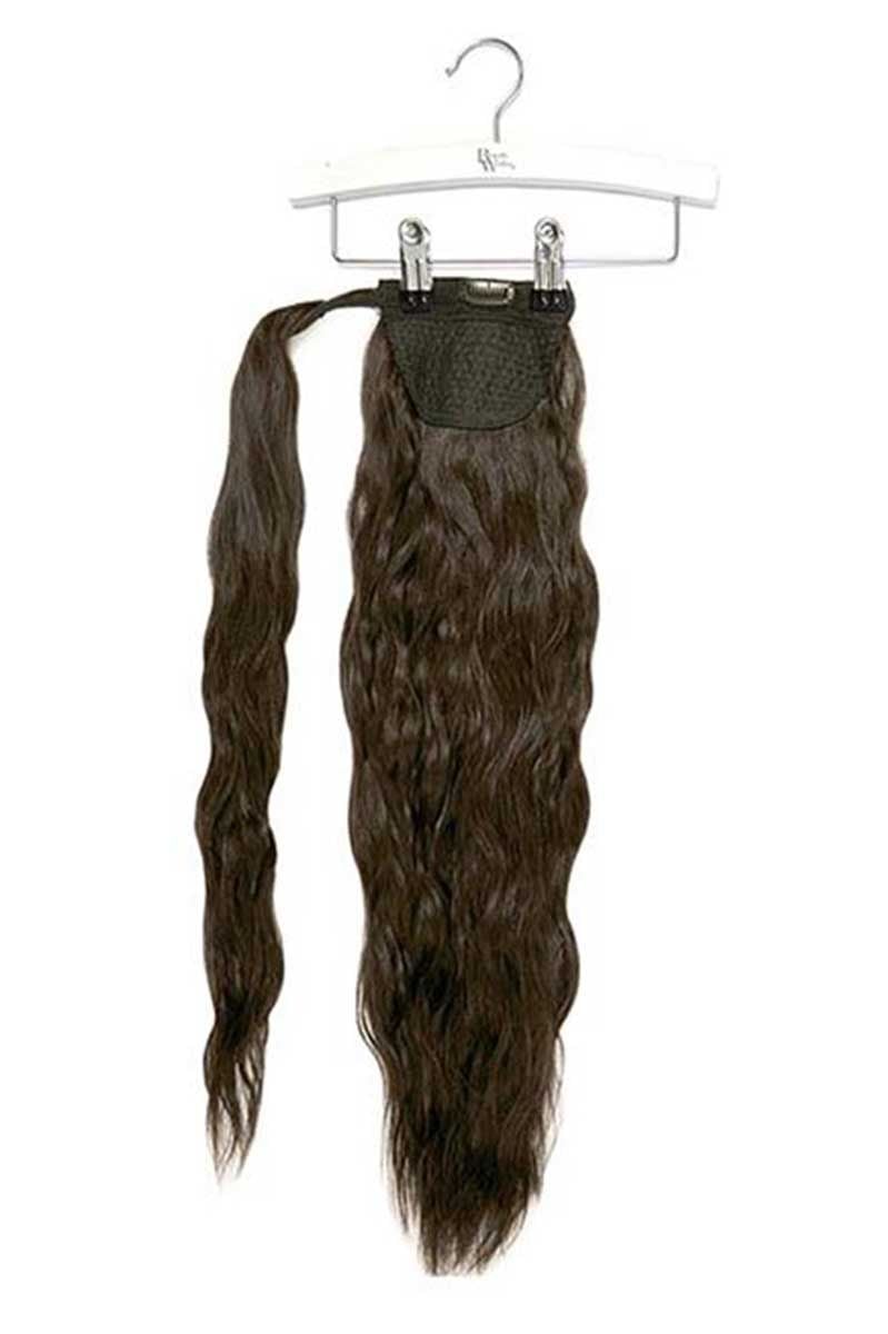 beauty works 20" Clip-in Beach Wave Invisi® Ponytail - Ebony