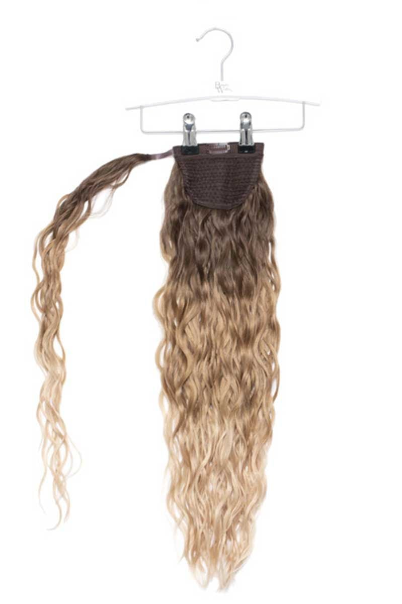 beauty works 20" Clip-in Beach Wave Invisi® Ponytail - High Contrast Warm