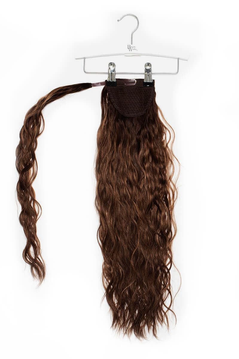 beauty works 20" Clip-in Beach Wave Invisi® Ponytail - Hot Toffee