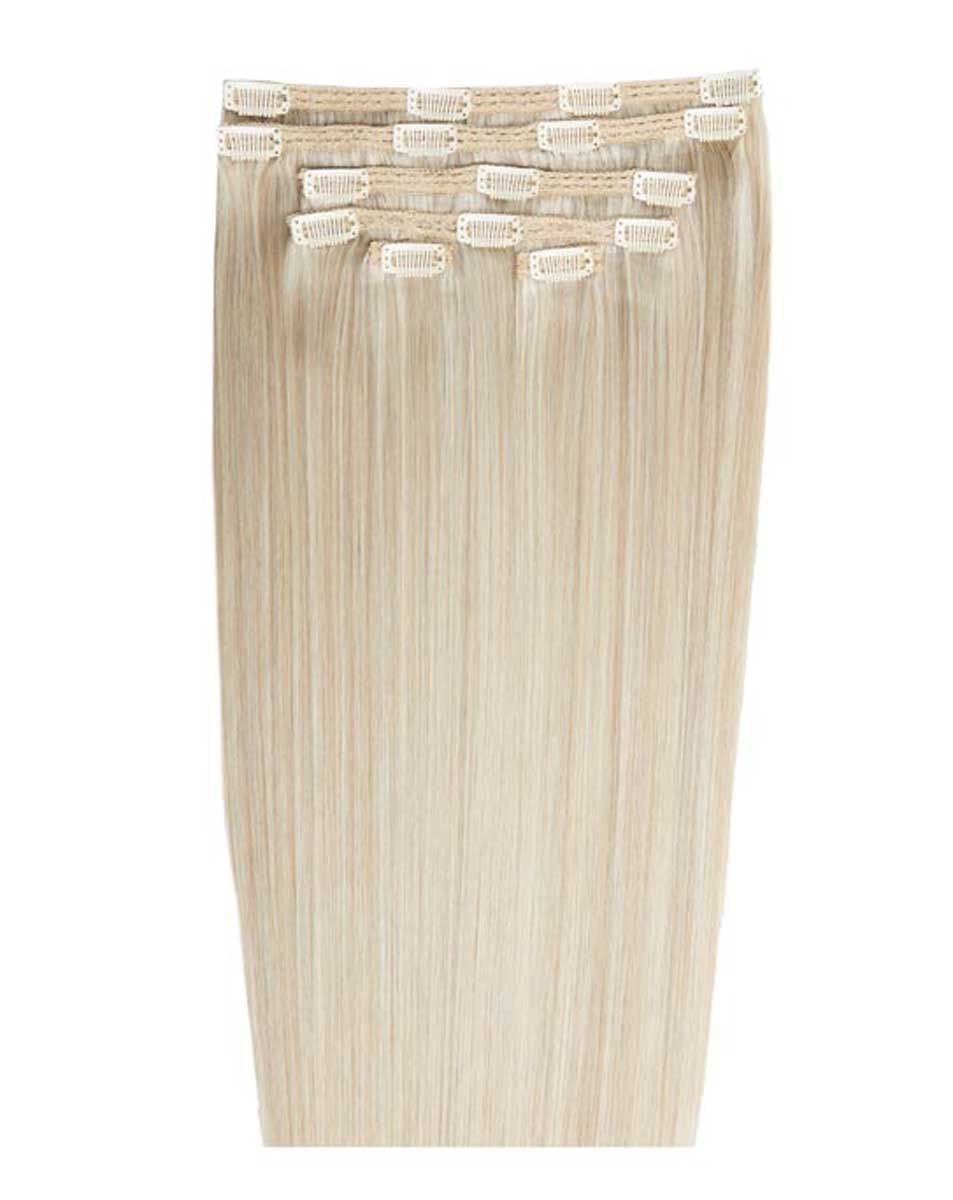 beauty works 20" Double Hair Set Clip-In Extensions - Barley Blonde