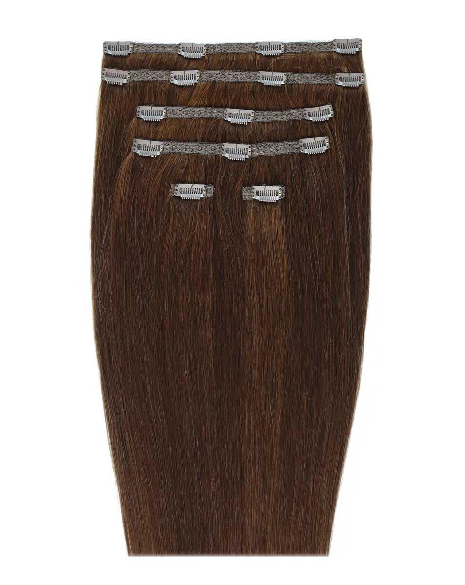 beauty works 20" Double Hair Set Clip-In Extensions - Chocolate