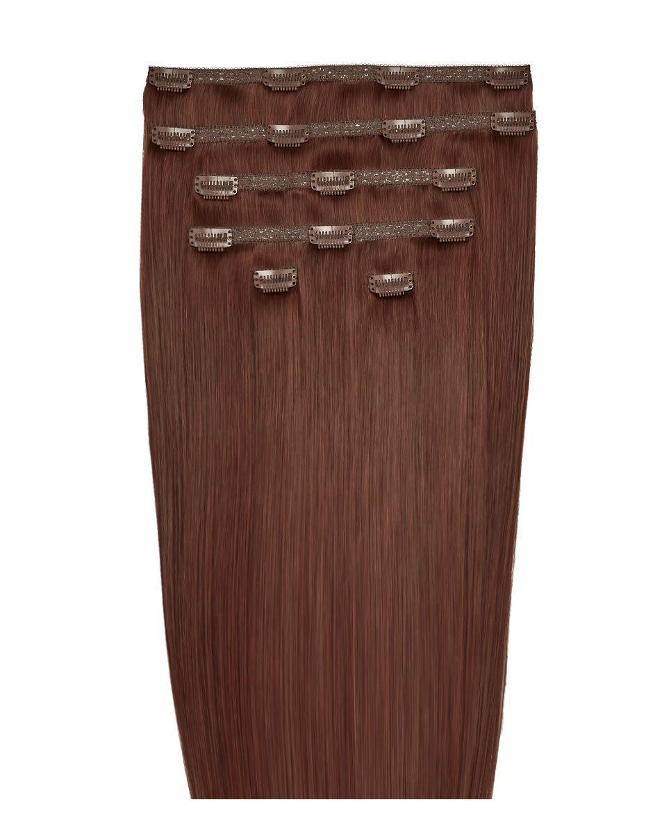 beauty works 20" Double Hair Set Clip-In Extensions - Crimson