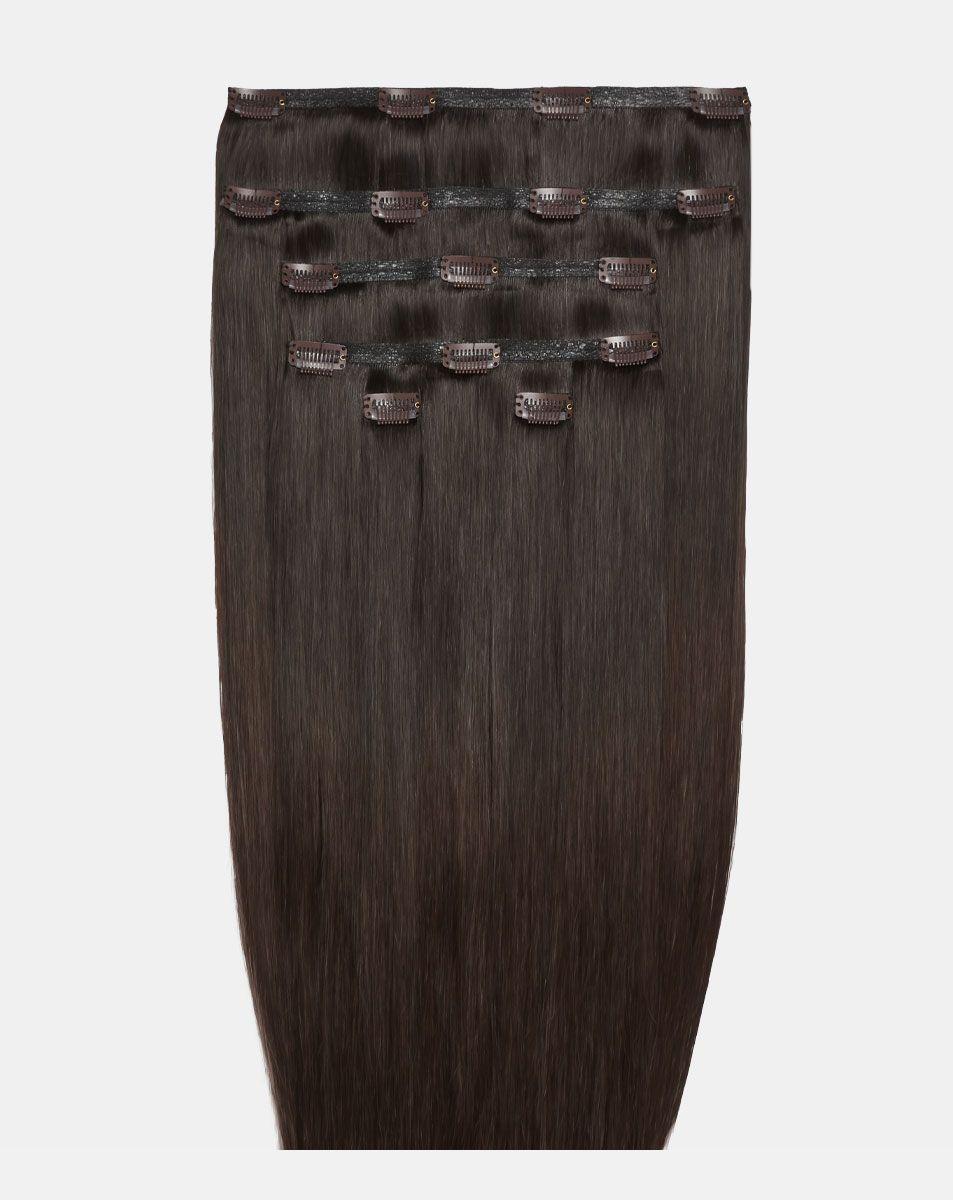 beauty works 20" Double Hair Set Clip-In Extensions - Maya Jama x Brownie Batter