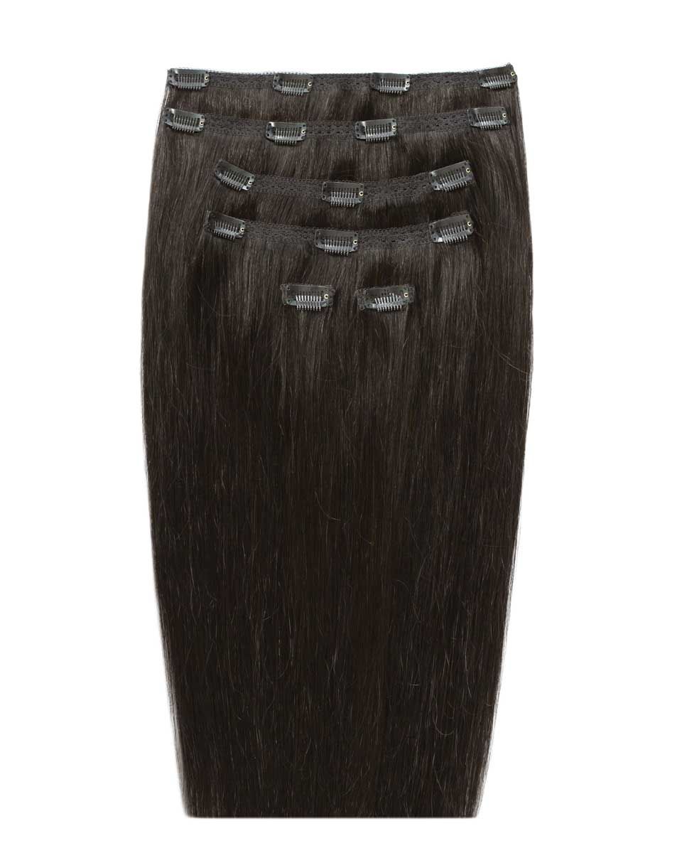 beauty works 20" Double Hair Set Clip-In Extensions - Raven
