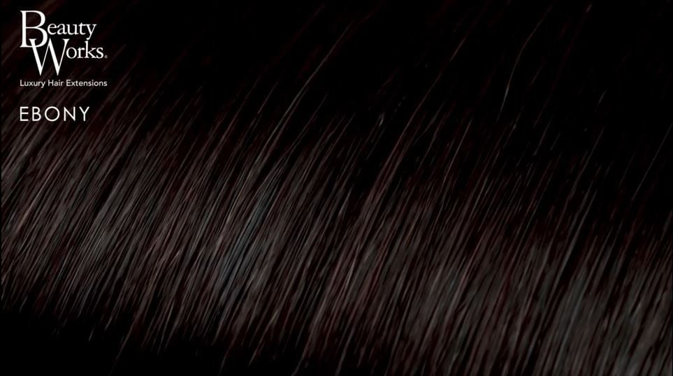 Beauty Works 22" Beach Wave Double Hair Set Clip-In Extensions - Ebony