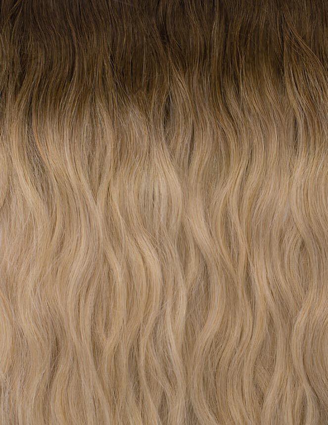 Beauty Works 22" Beach Wave Double Hair Set Clip-In Extensions - High Contrast Warm