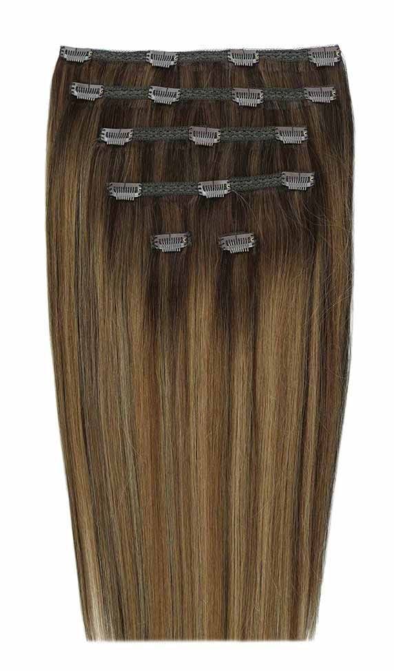 beauty works 22" Double Hair Set Clip-In Extensions - Brond'mbre
