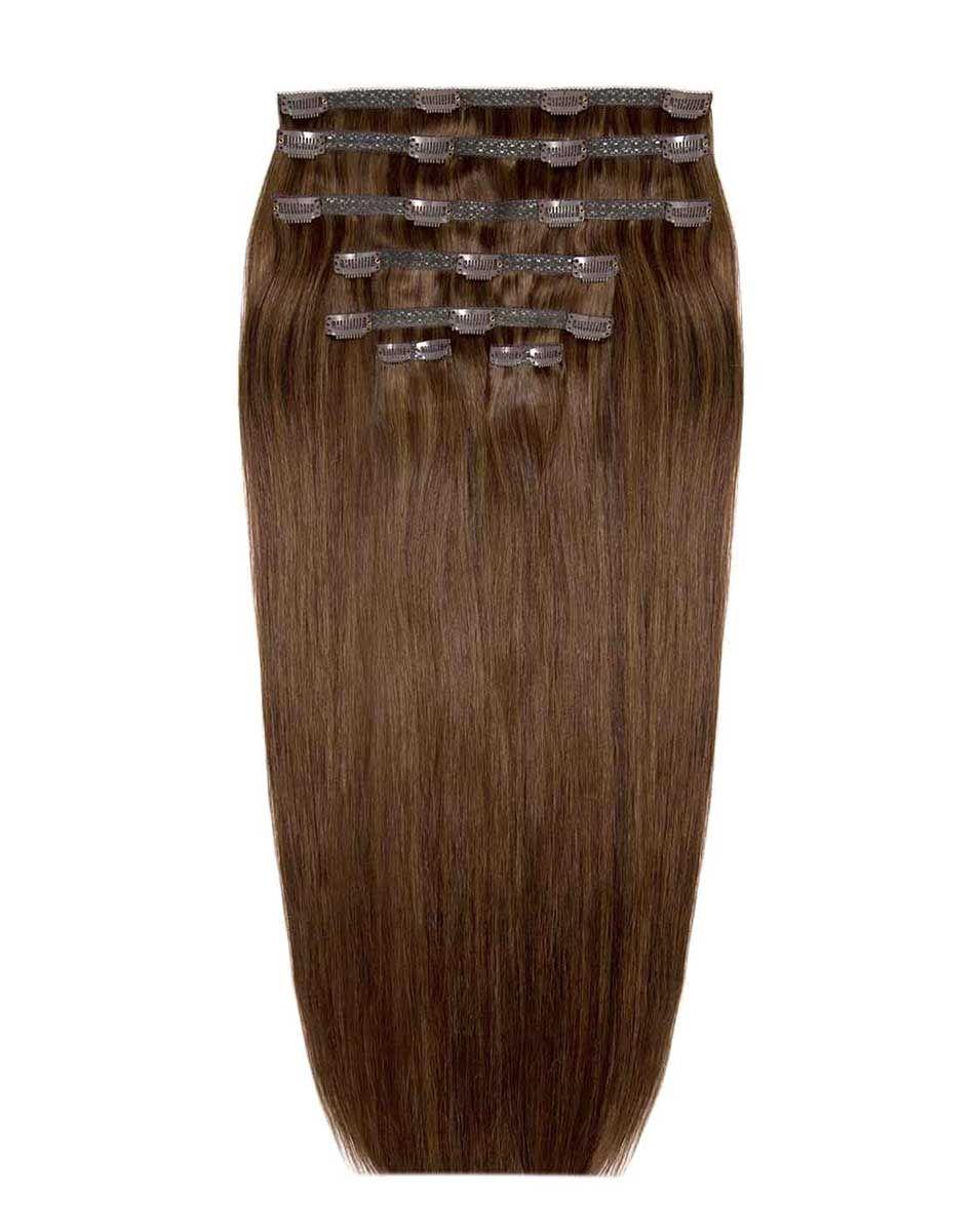 beauty works 22" Double Hair Set Clip-In Extensions - Chocolate