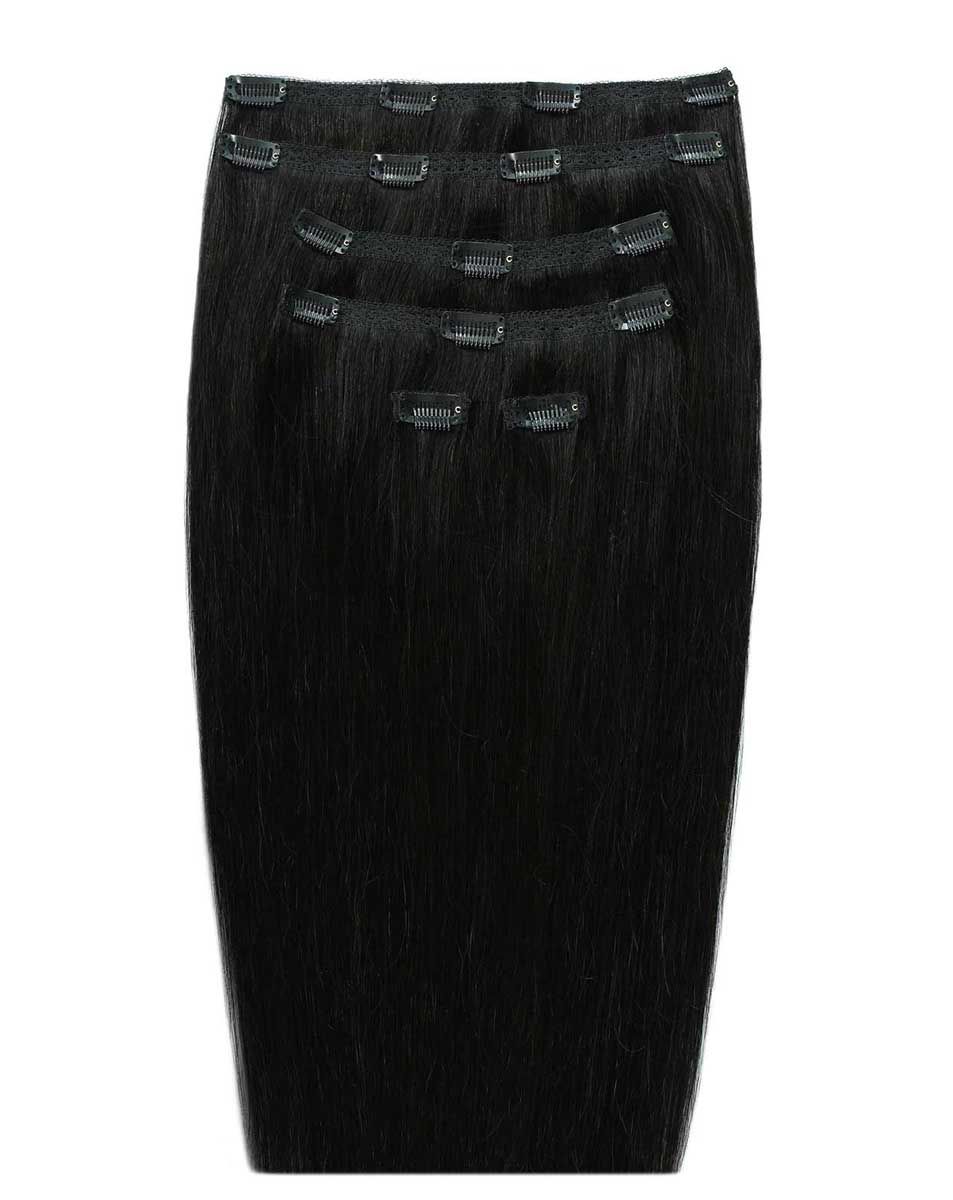 beauty works 22" Double Hair Set Clip-In Extensions - Jet Set Black