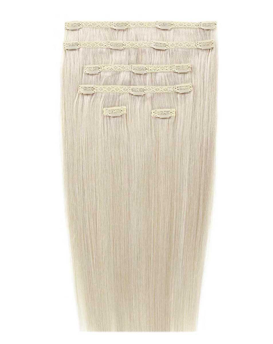 beauty works 22" Double Hair Set Clip-In Extensions - Pure Platinum