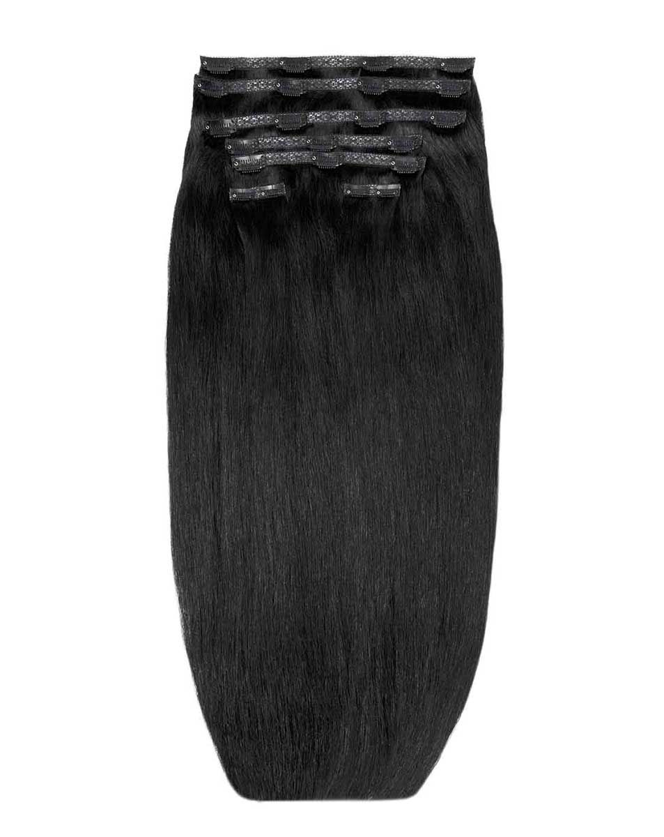 beauty works 26" Double Hair Set Clip-In Extensions - Jet Set Black