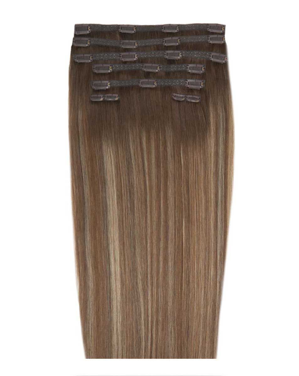 beauty works 26" Double Hair Set Clip-In Extensions - Mocha Melt
