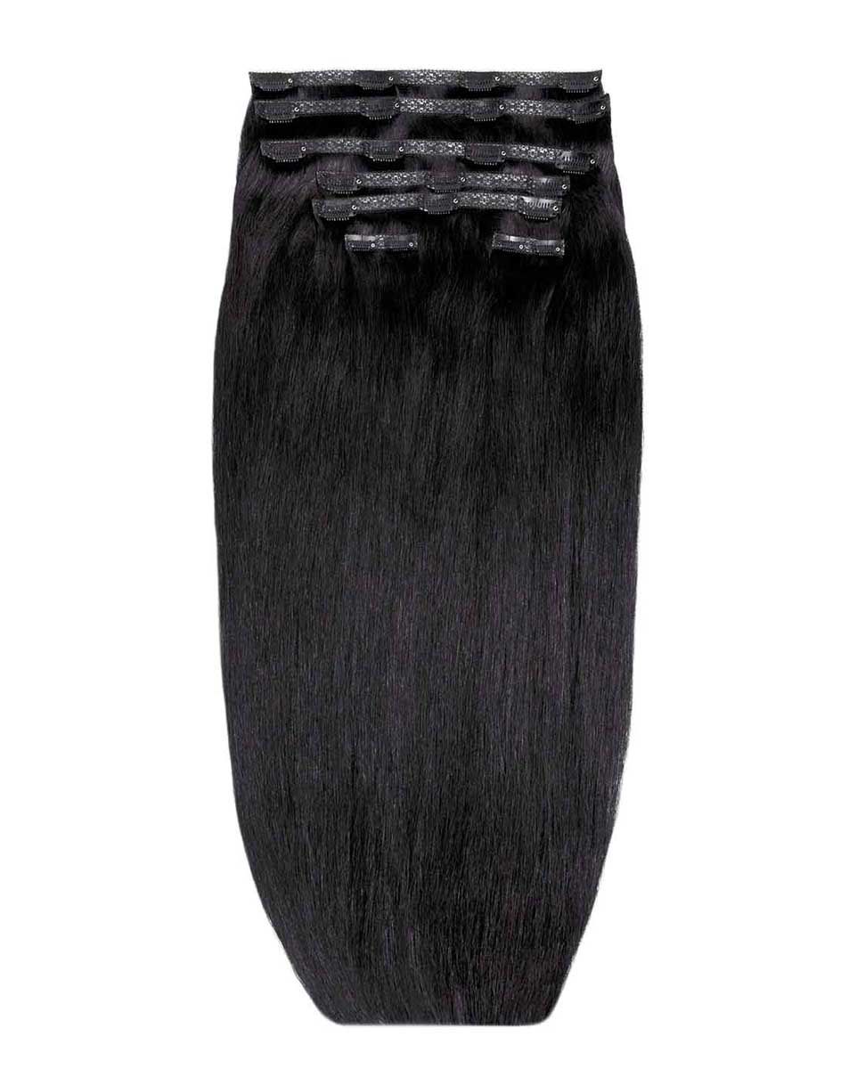 beauty works 26" Double Hair Set Clip-In Extensions - Natural Black