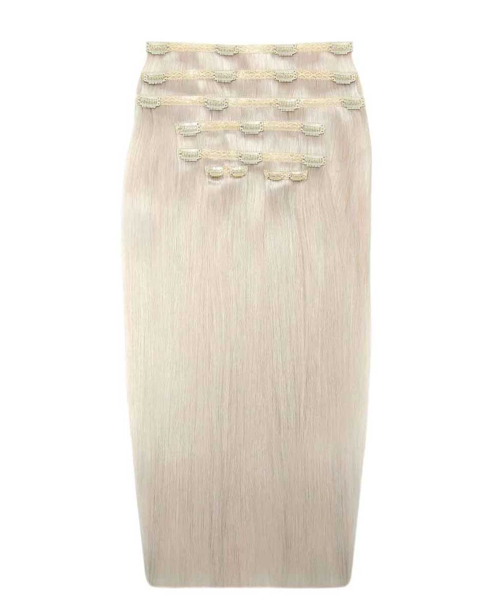 beauty works 26" Double Hair Set Clip-In Extensions - Pure Platinum