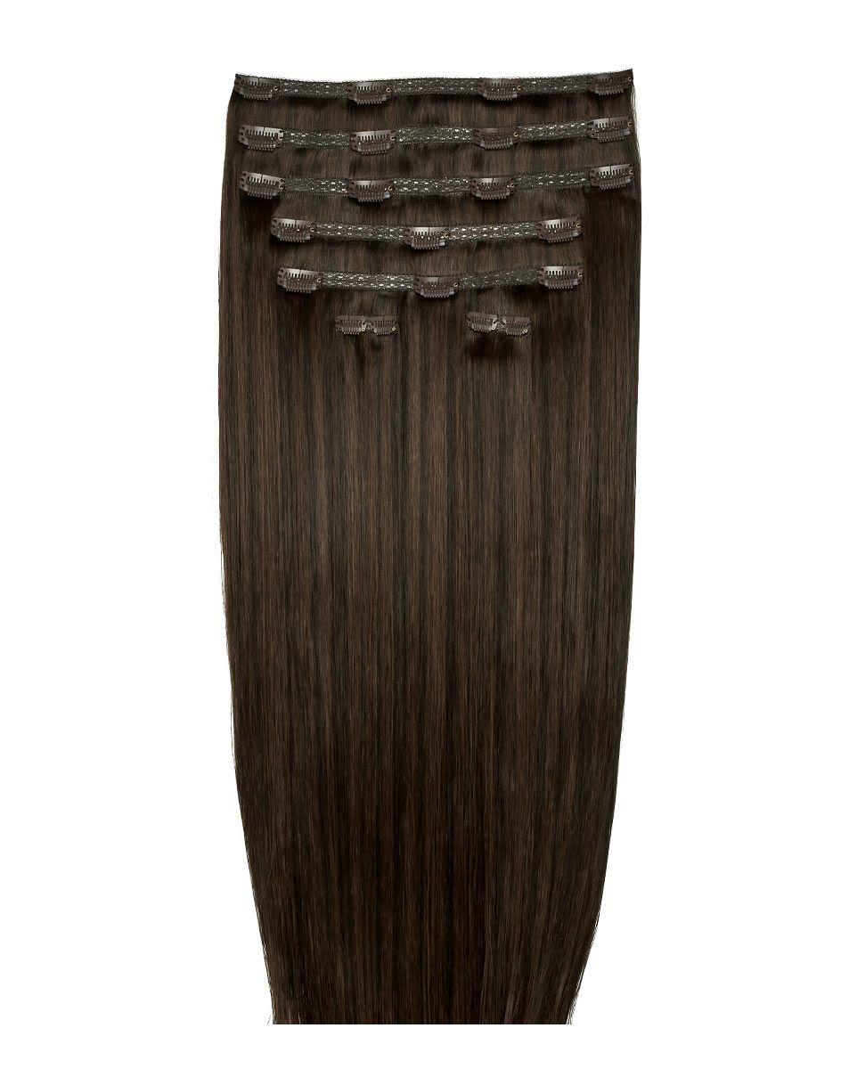 beauty works 26" Double Hair Set Clip-In Extensions - Roast Chestnut