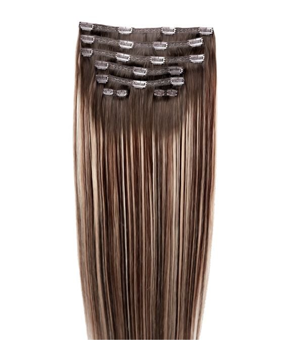 beauty works 26" Double Hair Set Clip-In Extensions - Walnut