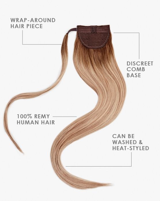 Beauty Works 26" Super Sleek Clip-In Invisi® Ponytail - Espresso Brown