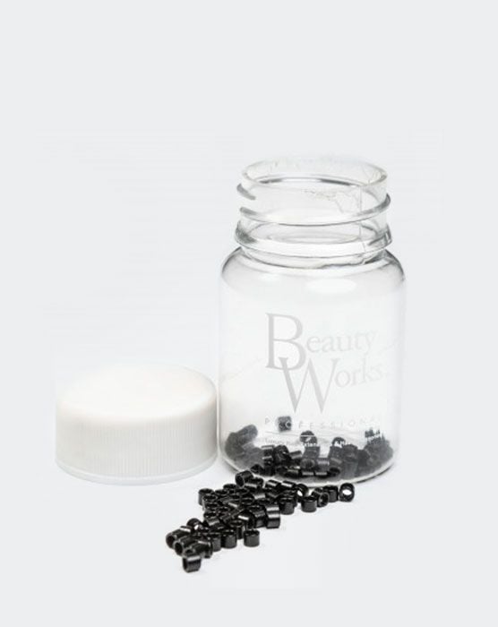 beauty works Aluminium Micro Rings Black 500 Pieces