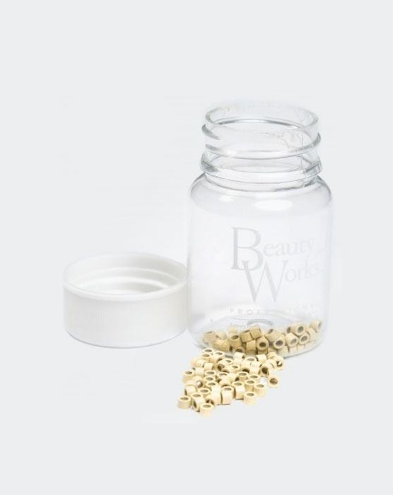 beauty works Aluminium Micro Rings Blonde 500 Pieces