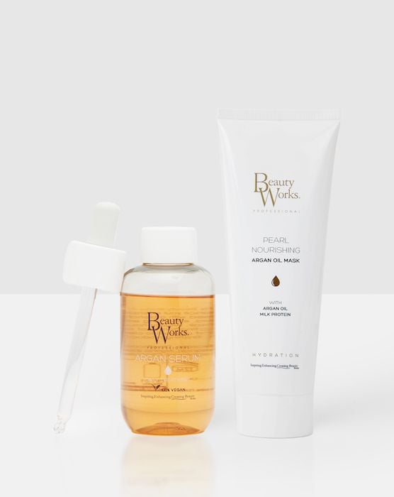 beauty works Beauty Works Argan Serum 90ml and Pearl Nourishing Mask 250ml Bundle