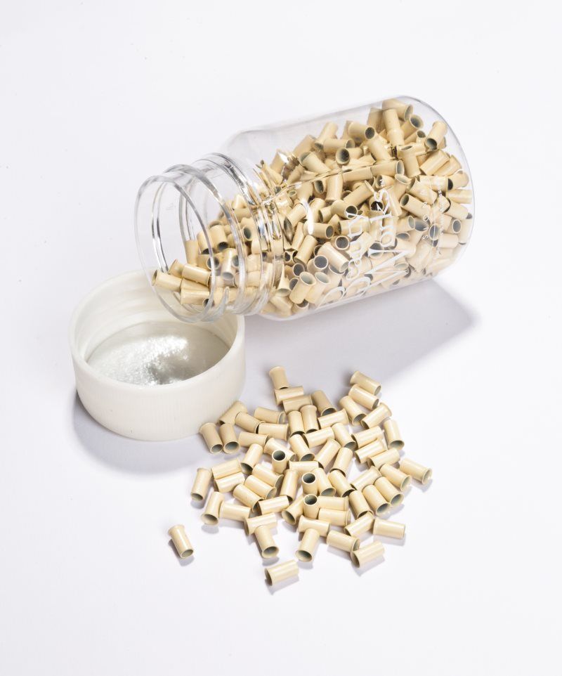 beauty works Copper Micro Rings Blonde 500 Pieces