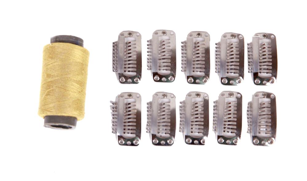 Beauty Works Blonde Weft Hair Extension Clips - 10 Pieces