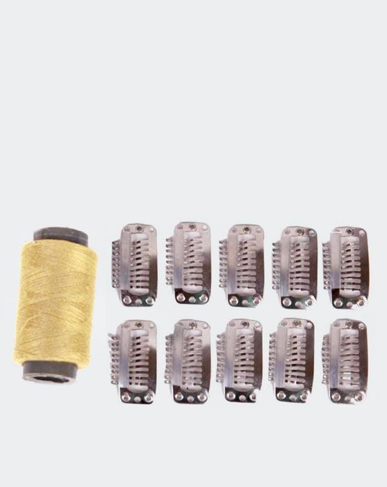 beauty works Blonde Weft Hair Extension Clips - 10 Pieces