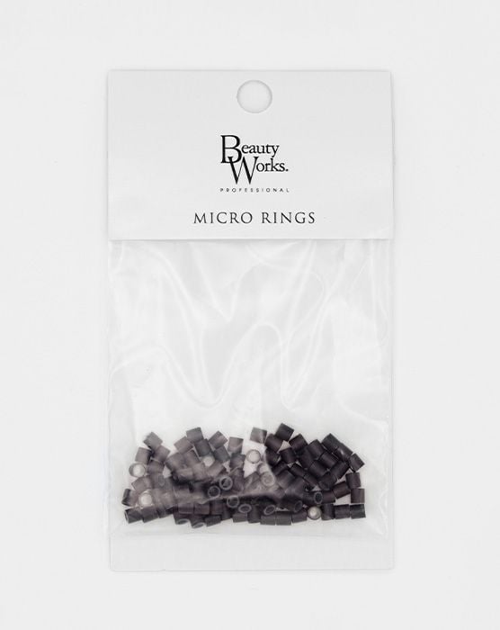 beauty works Silicone Lined Copper Micro Rings - 100 Pieces