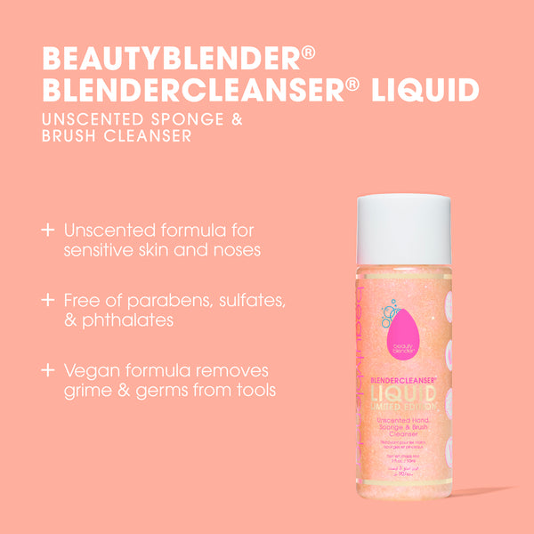 Beautyblender Blendercleanser® Liquid Iridescent Pink Limited Edition Sponge & Brush Cleanser
