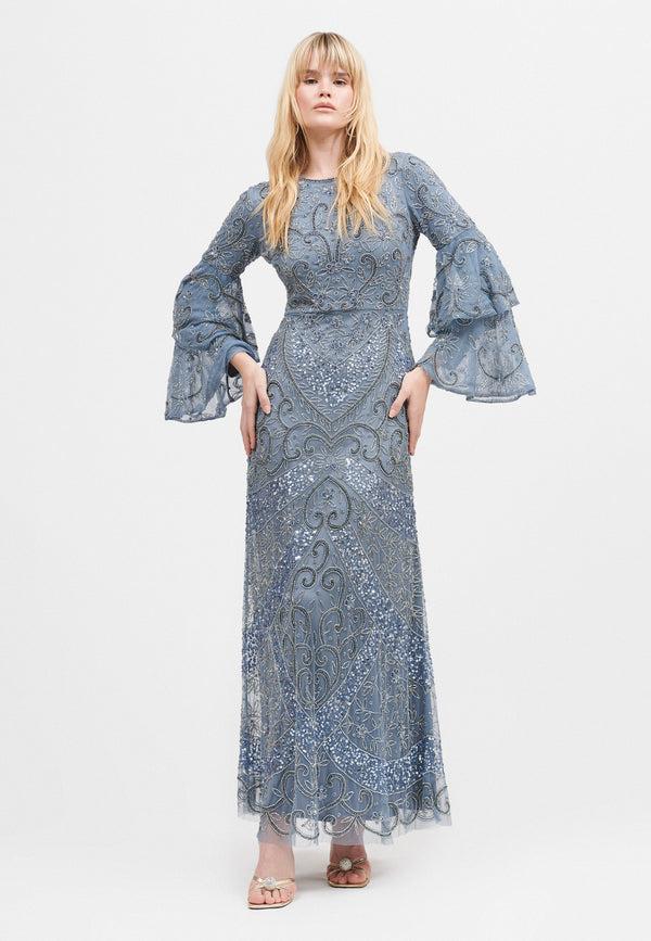 Beauut Alina Modest Embellished Sequin Maxi Dress | MTZ250110