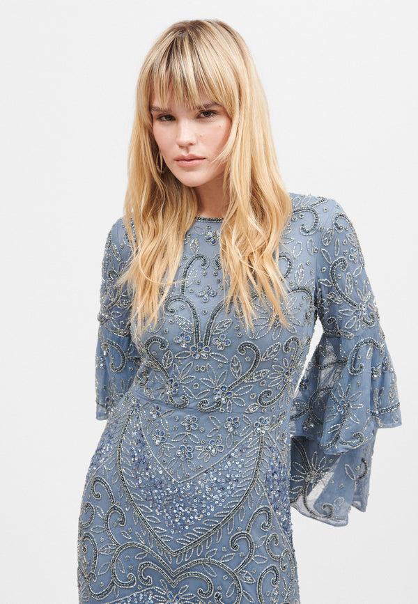 Beauut Alina Modest Embellished Sequin Maxi Dress | MTZ250110