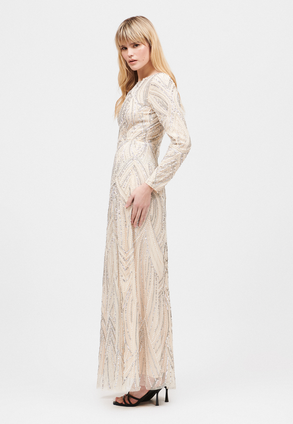 Beauut Amora Modest Embellished Sequin Maxi Dress | MTZ250323