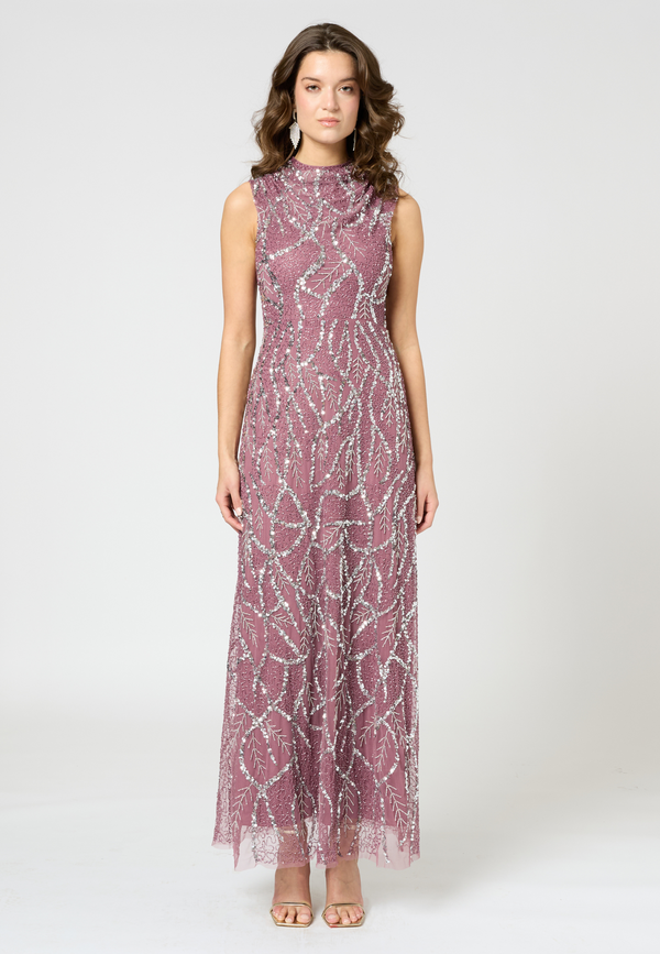 Beauut Audrey Embellished Sequin Maxi Dress | BTZ250307