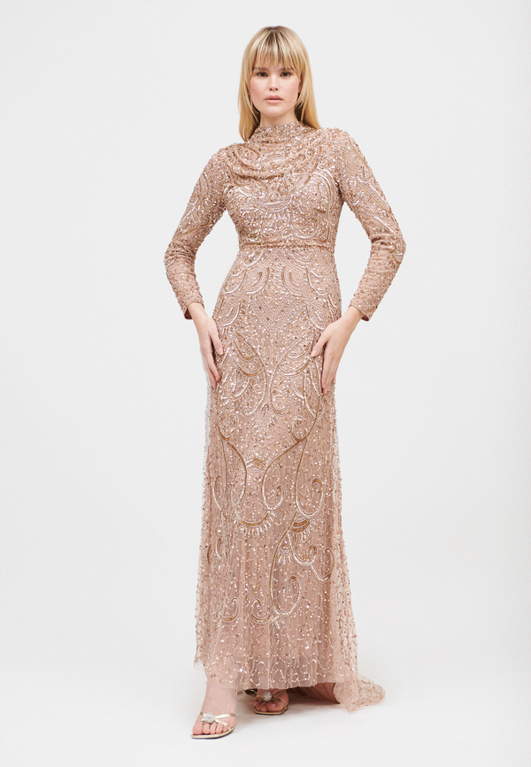 Beauut Ayva Modest Embellished Sequin Maxi Dress | MTZ250308TBH