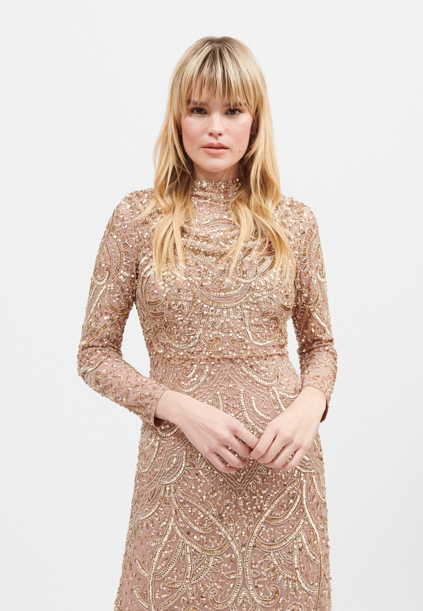 Beauut Ayva Modest Embellished Sequin Maxi Dress | MTZ250308TBH