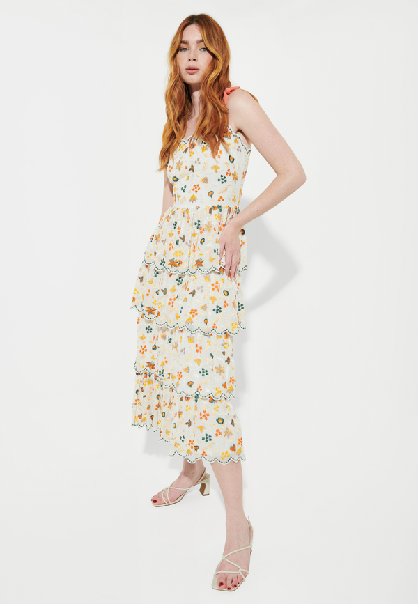 Beauut ADELE MIDI EMBROIDERY DRESS | BTZ240314