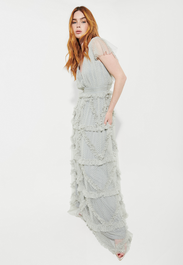 Beauut ELVA RUFFLE MAXI DRESS | BTZ240308