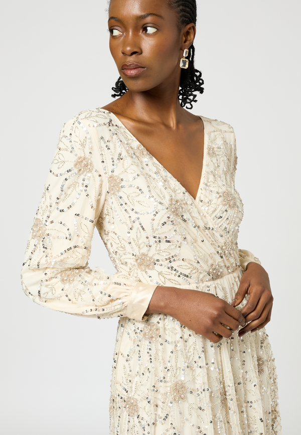 Beauut Freya Embellished Sequin Maxi Dress | BTZ250411