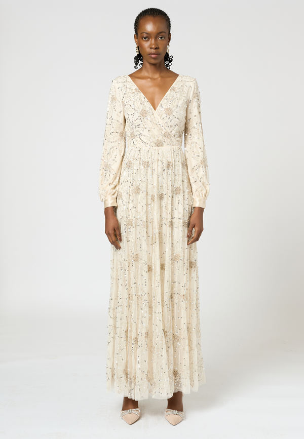 Beauut Freya Embellished Sequin Maxi Dress | BTZ250411