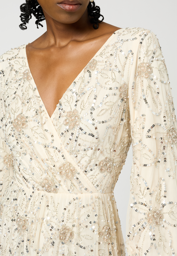 Beauut Freya Embellished Sequin Maxi Dress | BTZ250411