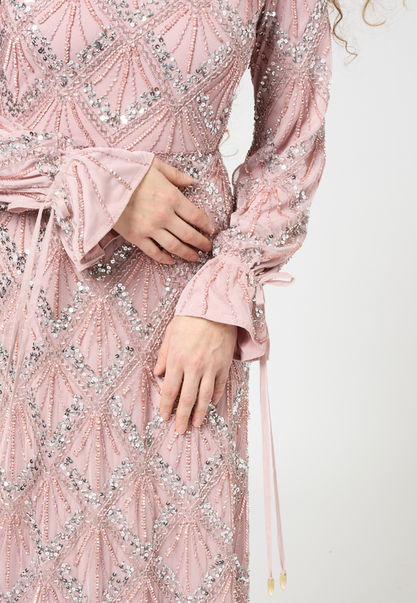 Beauut Heidi Modest Embellished Sequin Maxi Dress | MTZ250410