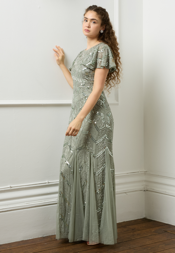beauut Ivey Embellished Sequin Maxi Dress | BTZ250306