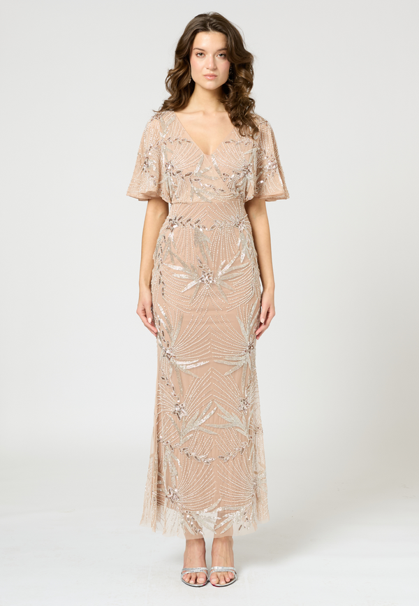 Beauut Julia Embellished Sequin Maxi Dress | BTZ250408