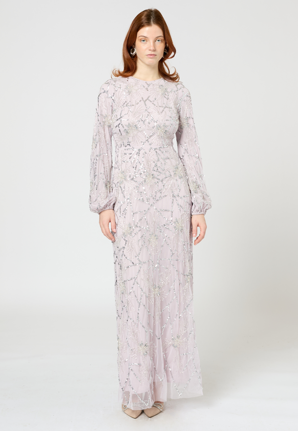 Beauut Kay Modest Embellished Sequin Maxi Dress | MTZ250417