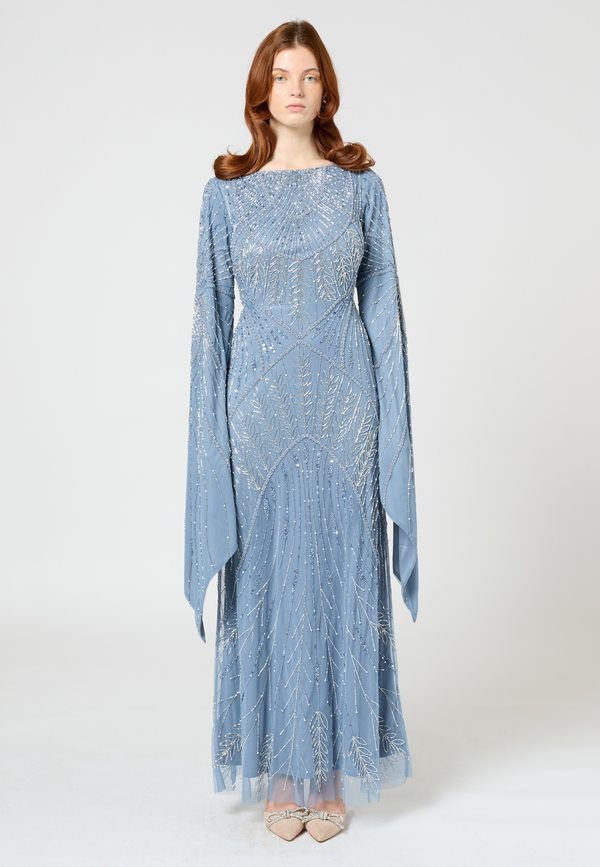Beauut Lauren Modest Embellished Sequin Maxi Dress | MTZ250402
