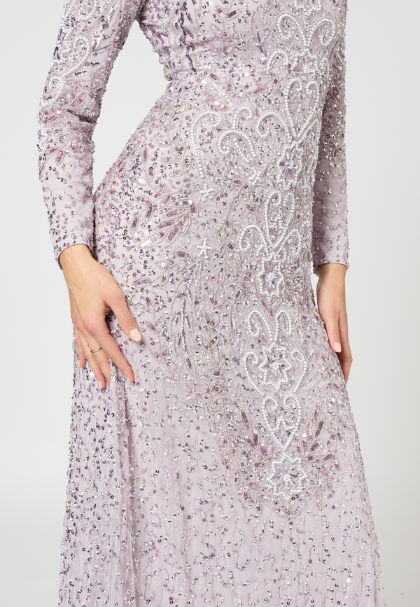 Beauut Melis Modest Embellished Sequin Maxi Dress | MTZ250414