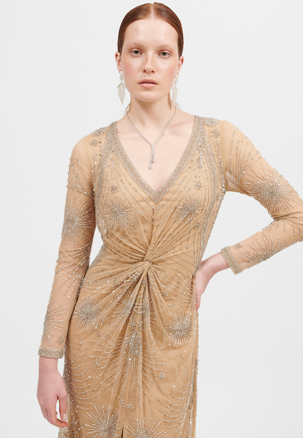 Beauut Quince Embellished Sequin Maxi Dress | BTZ250311
