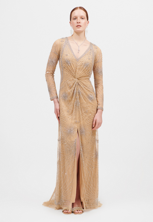 Beauut Quince Embellished Sequin Maxi Dress | BTZ250311