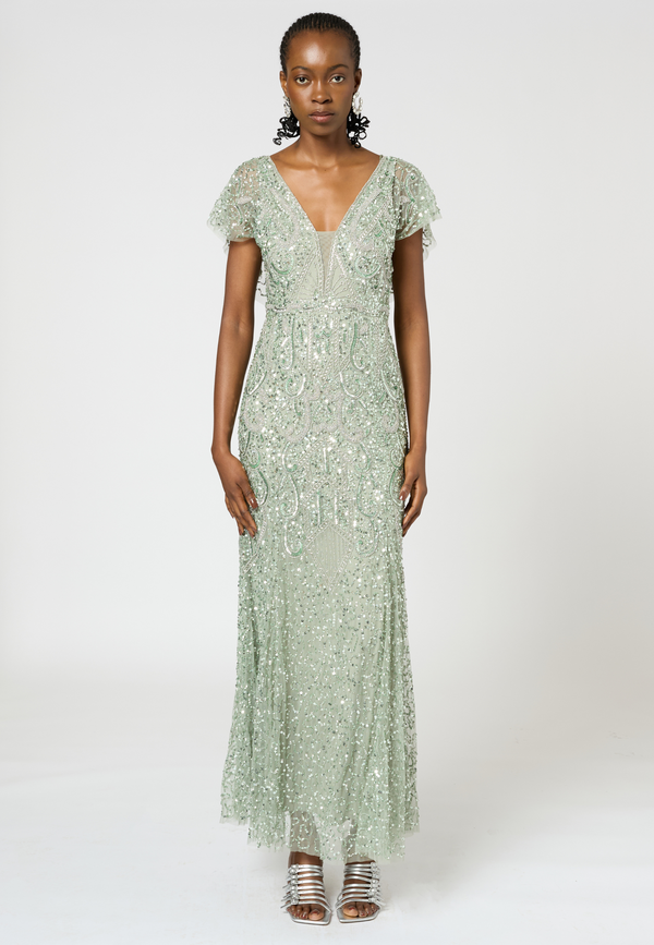 Beauut Remi Embellished Sequin Maxi Dress | BTZ250409