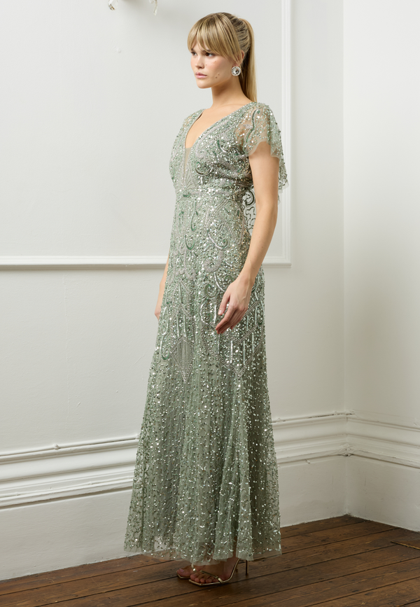 beauut Remi Embellished Sequin Maxi Dress | BTZ250409